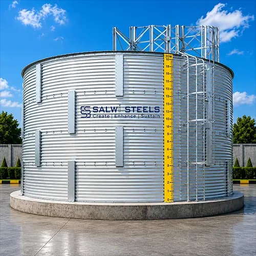 Zincalume Raw Water Storage Tank in Tapi Zincalume Raw Water Storage Tank in Tapi